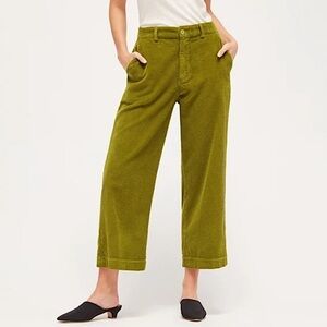 Lacausa Jasper Corduroy Crop Trousers Moss Green 4